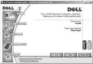 Understanding the Printer Software Using the Dell Printer Solution Center Using the Dell All-In-One Center Using Printing Preferences Using Dell Picture Studio v0 Using the Memory Card Manager Ink