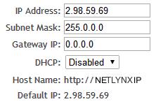 By default, the product has a static IP address in the range 2.x.x.x. There are situations in which the user may wish to change this - for example, a 192.168.x.x address is generally used in office environments.