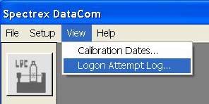 Viewing the Calibration Dates The Calibration log is a listing by user, showing the