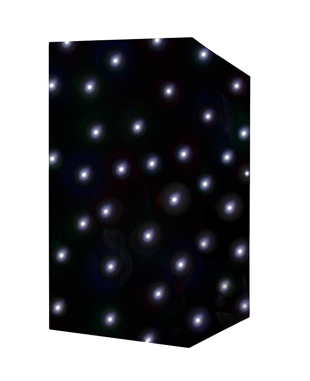 Product overview & technical specifications MICRON DJ Booth CW Starcloth Upgrade your Equinox DJ MICRON Booth with this black starcloth featuring 48 x 5mm LEDs.