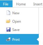 To open an existing document, go to File and select Open from the list. This will open your documents library.