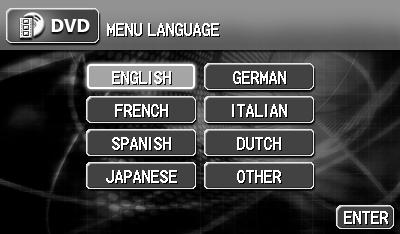 How to use the DVD player Menu language setting Allows selection of a preferred menu language from those recorded