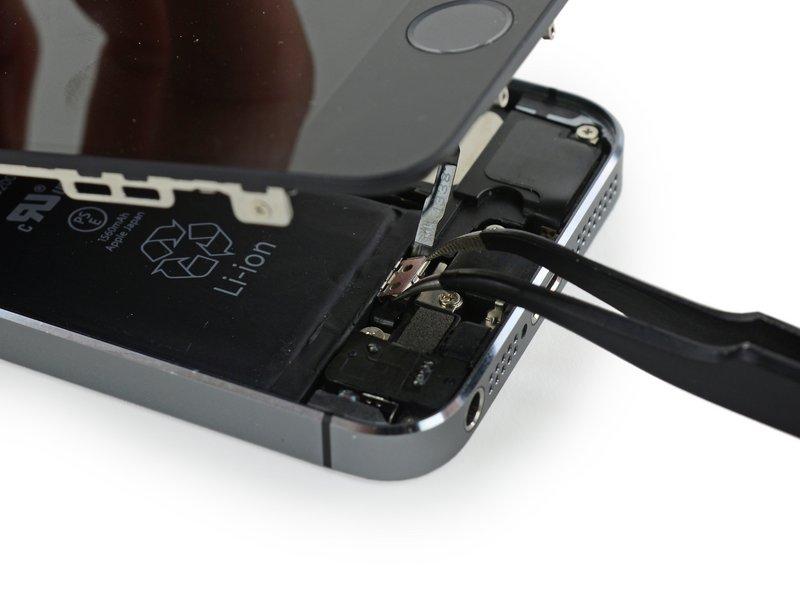 Step 10 During reassembly, you will need to reinstall the Touch ID cable bracket.