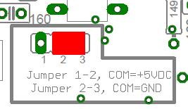Some drivers expect a ground, and others expect +5vdc. There is a jumper that allows you to select +5VDC or GND for the COM pins. 1-2: COM= +5V 2-3: COM= GND 5.