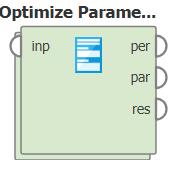 182 Optimization Optimize Parameters (Grid) Executes the subprocess for all combinations of selected values of the parameters and then delivers the optimal parameter values.