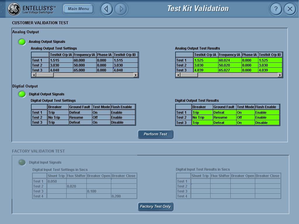 1.12.4 Test Kit Validation Test This feature provides internal tests to validate the test kit hardware. Figure 1-27 Test Kit Validation screen 1.12.4.1 Customer Validation Tests These tests are provided for the customer to validate the test kit hardware.