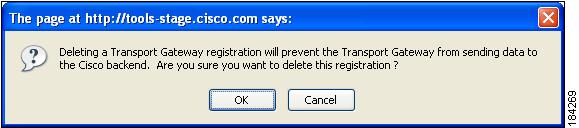 Chapter 3 Registration Management Processes Deleting a Transport Gateway Registration A customer can delete a Transport Gateway registration for which they are an administrator.