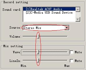 The recording volume shouldn t be set too loud for recording to prevent the sound distortion. It is recommended to set it to the middle position. b).
