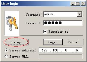Procedure: After executing the workstation software, user is prompted with a log in window that looks like the left figure below.
