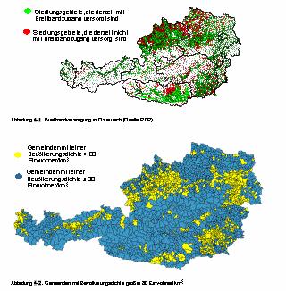 In order to achieve a focused improvement of broadband availability in Austria, a minimum obligation should be requested for communities below a certain population density.