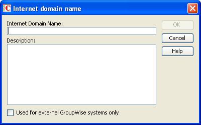 2 2Using External System Links To set up an Internet domain that represents an external GroupWise system: 1 In ConsoleOne, click Tools > GroupWise System Operations > Internet Addressing.