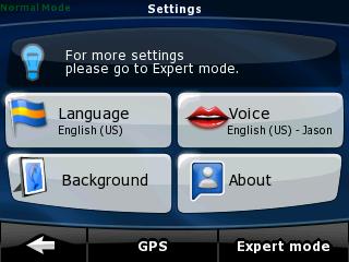 Tap Settings to customise the way ASUS GO works. Tap Exit to stop navigation, and exit ASUS GO.