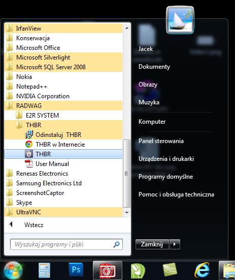 Windows START menu: