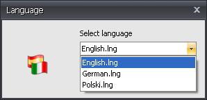 6.1.1. Language Press button or enter the program menu according to section 5 of the manual and press button.
