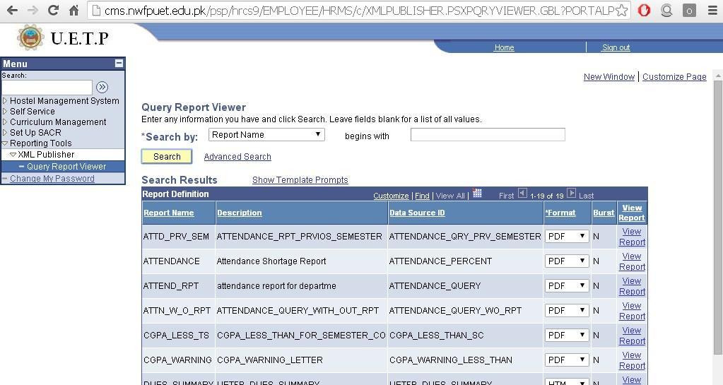 5. View Reports Action STEPS 1 Click on Reporting Tools (Attendance report for department) or Others 2