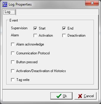 REGISTERING EVENTS IN SUPERVIEW Some actions the operator performs and some events detected by SuperView can be registered in a text file for further reference.