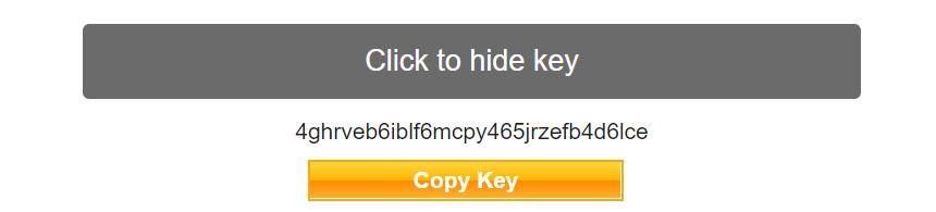 Please input directly the key below to set the application to disable QR code