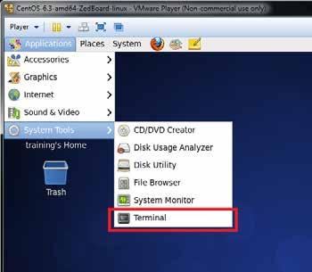 3. If prompted for a workstation login, click on the user entry training and enter the password Avnet in order to log into the system. Figure 61 The CentOS Workstation Login 4.