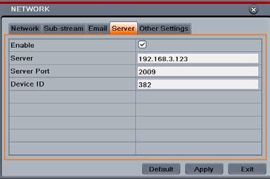 5.6.3 Server NVR User Manual This function is mainly used for connecting ECMS. The setting steps are as follows: Step 1: In the server interface, select Enable as shown in the Fig 4-28.