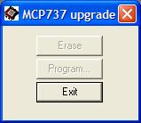 until the dialog will close before proceed Firmware has upgraded; disconnect supply from the MCP