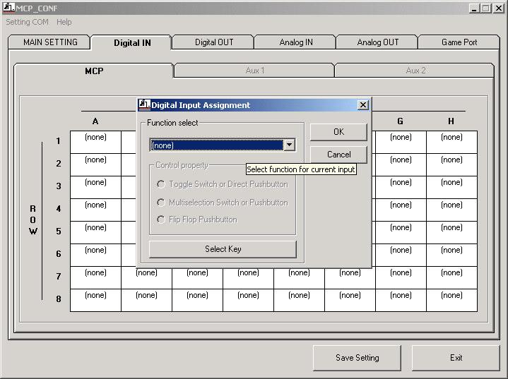 Digital Input assignment To assign a digital input to a Flight Simulator command select Digital IN tab and double click on to check you need to assign.