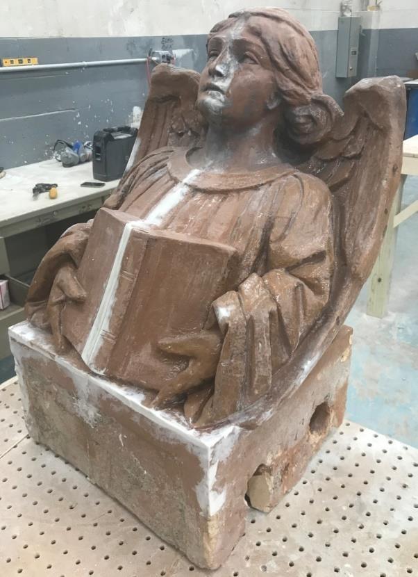 terracotta angel to be reconstructed.
