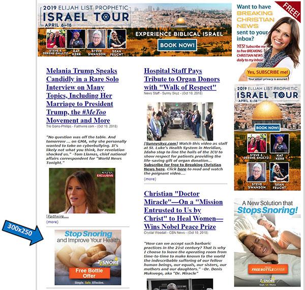 Homepage "Native" Banner - 300W x 250H pixels The Native appears in the homepage Daily News left column, 1 article down and offers prime visibility.