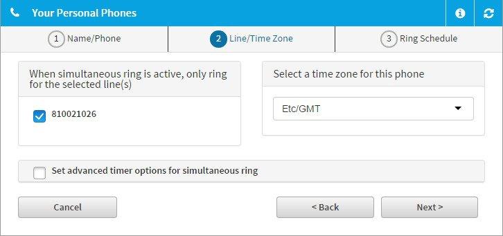 Set the Simultaneous Ring toggle switch to either Ring or Off.