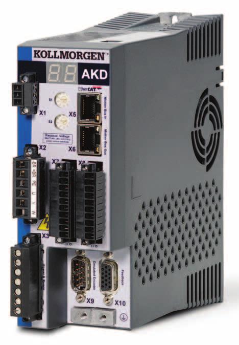 AKD Connector Layout and Functionality Ethernet Connectivity Ethernet-based AKD provides the user with multiple bus choices EtherCAT (DSP402 protocol), Modbus/TCP, SynqNet, and CANopen No option