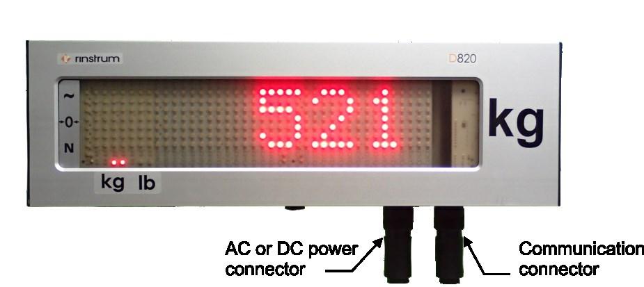 The D840 remote display is capable of displaying up to 7 alpha numeric digits on a LED matrix.
