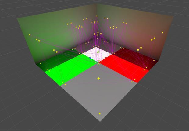 Unity Lighting Light probes allow dynamic objects to pick up color information from the