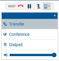 7.8 Call Transfer Blind call transfer is available in the Communications window; choose the Transfer Call menu item to transfer the call to someone else (native desktop only).