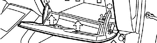 (7) Remove the following interior parts as shown in Fig.