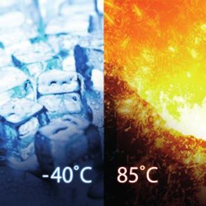The testing procedure includes a gauntlet of dynamic temperature burn-in cycles over extended periods of time with start-ups at as low as -40 C and as high as +85 C, using a thermal stream-like