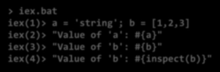 More on strings String interpolation > iex.