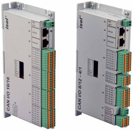 Steuerungen CAN controller components Both isel CANopen I/O modules provide an entry level into the world of modern industrial automation. They enable installation on site or in a cabinet.