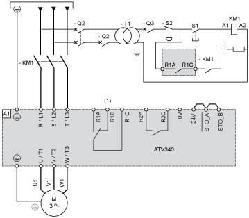 Connections and Schema Connections and Schema Three-phase Power Supply with Upstream Breaking via Line Contactor Without Safety Function STO Connection diagrams conforming to standards