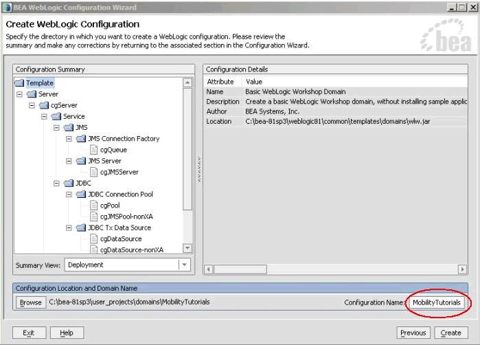 the Configuration Name field and click Create.