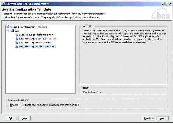 Choose Tools > WebLogic Server > Configuration Wizard 2. Select Create a new WebLogic configuration and click Next.
