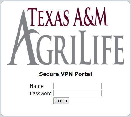 1. If not already done submit a FirstCall ticket (first-call@tamu.edu) requesting VPN access to the specific facility. Once the ticket is verified as complete proceed to the next step 2.
