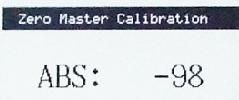Functions 5-3. Zero Master Calib. -The zero master is set in this menu. It is useful if user need to change the zero point. a. Abs( ) is hit. b.