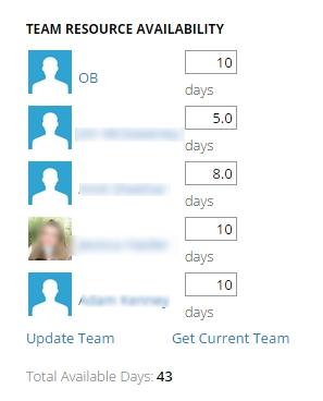 The resources you select are listed in the Team tab of the sprint when you complete planning. 1.