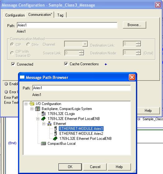 Class 3 CIP Messages With Class 3 communication, the scanner initiates the connection. If data needs repeated transmission, the connection should be cached.