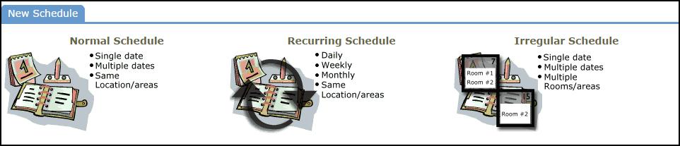 Entering Schedules 30 All users in FSDirect have the ability to enter new facility rental requests, except for those in the Service Provider role.