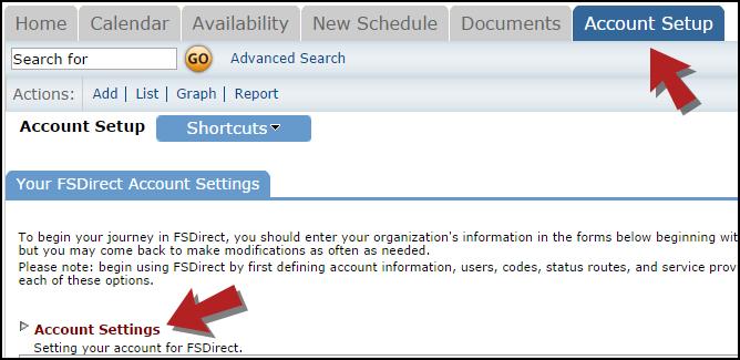 Account Settings 5 The Account Settings page allows you to identify important and helpful information about your organization, such as the Address, Fiscal Year, Hours Available for Booking, etc.