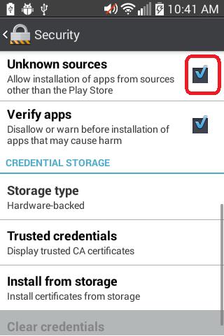 Chapter 1 Installation Chapter 1 Installation Introduction For security reasons, your Smartphone may be set to block installation of applications not found in the Play Store.