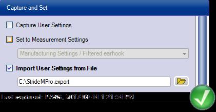 Import User Settings from File In some cases it may not be possible to capture the settings from an instrument.