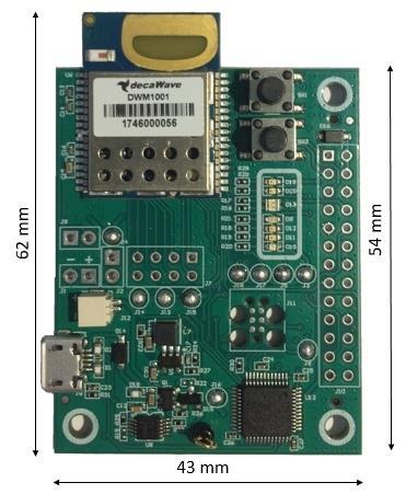 Product Overview: DWM1001-DEV DWM1001 Module Development Board Plug-and-Play Development Board for evaluating the performance of the Decawave DWM1001 module Easily assemble a fully