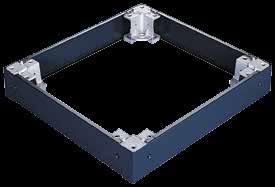 Levelers Four post-type levelers allow adjustment for uneven floors. Levelers can be attached to the bottom of a frame or to a 0-mm solid base.