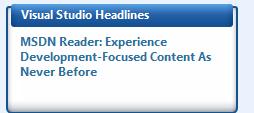 The getting Visual Studio Headlines screen (Figure 1.6) is a list of links that will have news about the visual studio I.D.